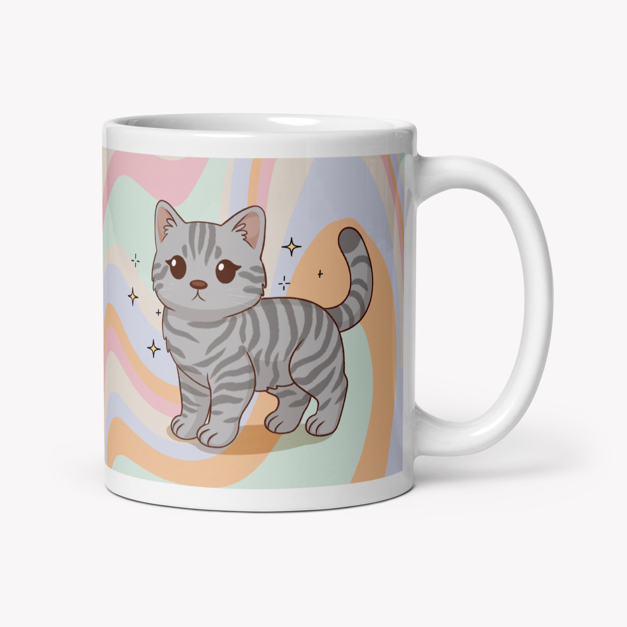 Caneca gato às riscas - Creations by Mimi